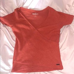 Short sleeved low cut top